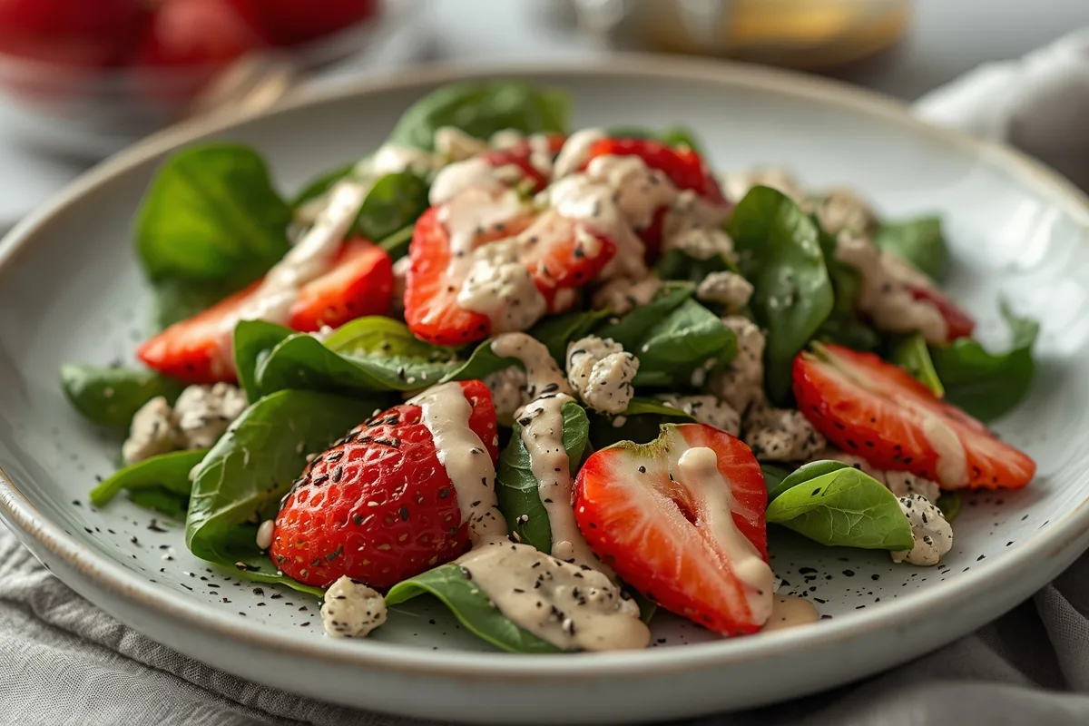 Strawberry Spinach Salad with Poppy Seed Dressing – Easy Spring Salad