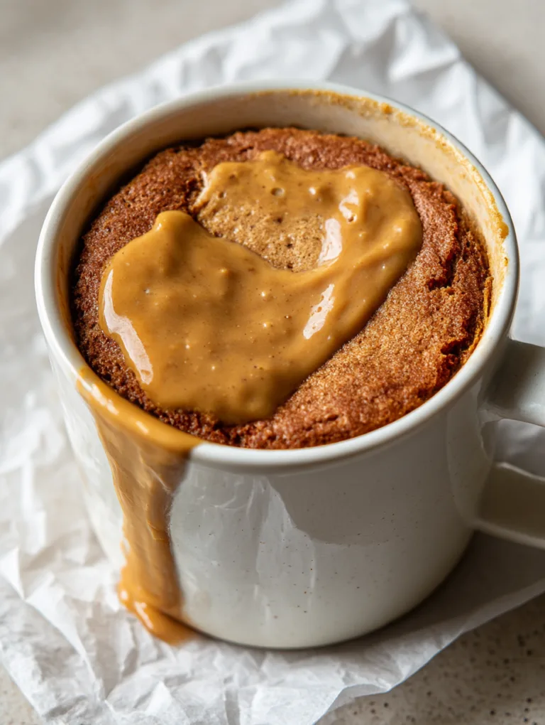 3-Ingredient Flourless PB Mug Cake