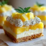 No-Bake Pineapple Cream Dessert – Easy Tropical Cheesecake Bars 9 No-bake Pineapple Cream Dessert