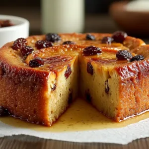 Caramel Bread Cake with Raisins
