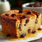 Caramel Bread Cake with Raisins