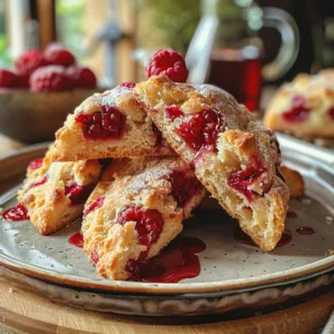 Raspberry Cottage Cheese Scones