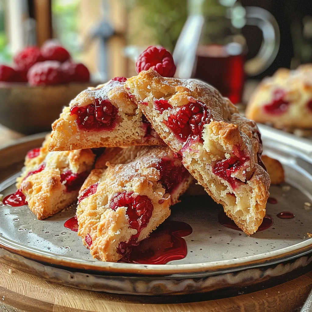 Raspberry Cottage Cheese Scones
