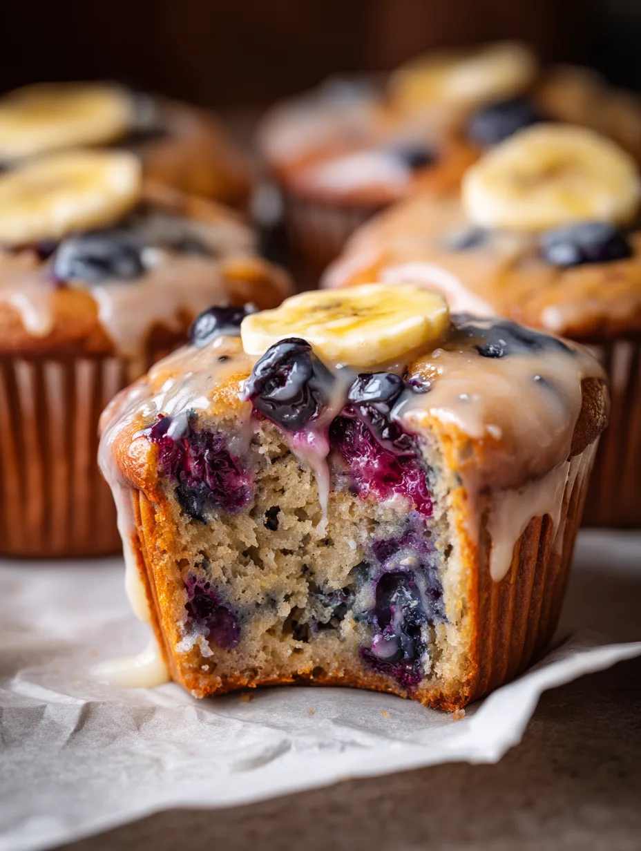 Vegan Blueberry Banana Muffins