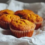 Warm Ginger Pumpkin Cottage Cheese Muffins