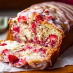 Strawberry Quick Bread with Sweet Strawberry Glaze