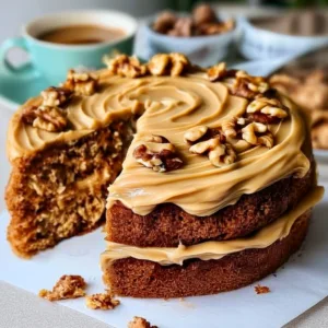 Classic Coffee & Walnut Cake