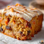 Carrot Raisin Oatmeal Yogurt Cake