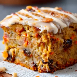Carrot Raisin Oatmeal Yogurt Cake