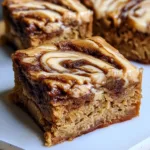 Cinnamon Roll Greek Yogurt Blondies