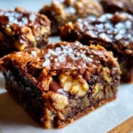 Flourless Dark Chocolate Walnut Blondies