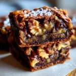 Flourless Dark Chocolate Walnut Blondies