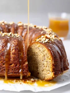 Banana Bundt Cake with Brown Sugar Glaze