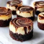 Mini Vanilla Cheesecakes with Fudgy Brownie Bases