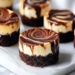 Mini Vanilla Cheesecakes with Fudgy Brownie Bases