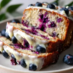 3-Ingredient Blueberry Yogurt Oat Cake