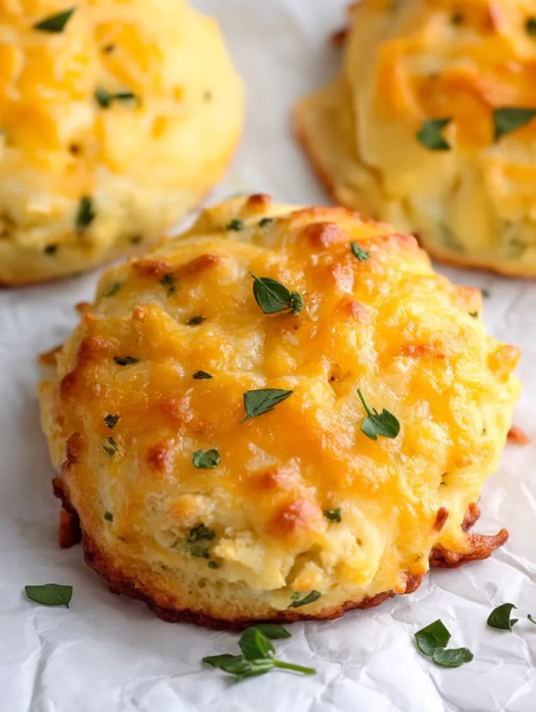 Keto Cheddar Garlic Biscuits