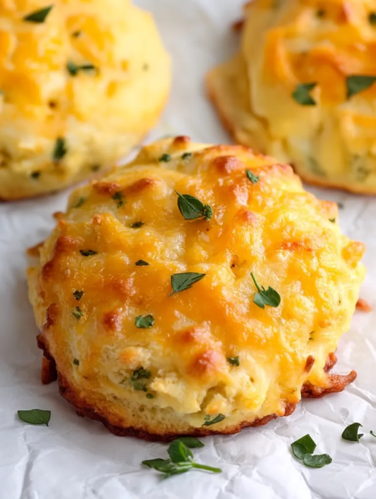 Keto Cheddar Garlic Biscuits