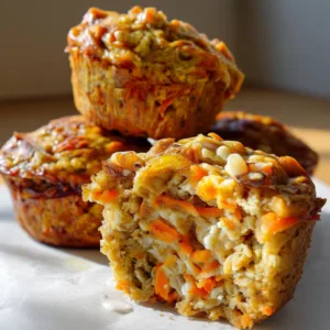 Carrot Cake Oat & Cottage Cheese Muffins