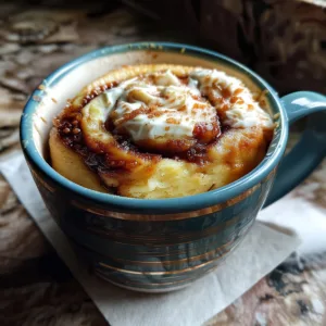 Cottage Cheese Cinnamon Roll Mug Cake