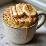 Cozy Peanut Butter Banana Oat Mug Cake
