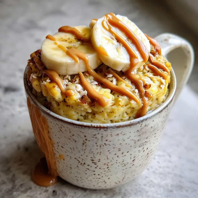 Cozy Peanut Butter Banana Oat Mug Cake
