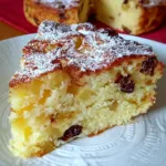 Quick Apple, Rum and Grape Cake