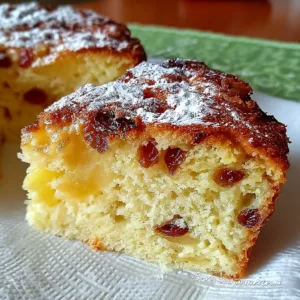 Quick Apple, Rum and Grape Cake