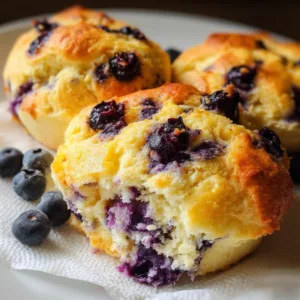 Fluffy Cottage Cheese Blueberry Cloud Bread