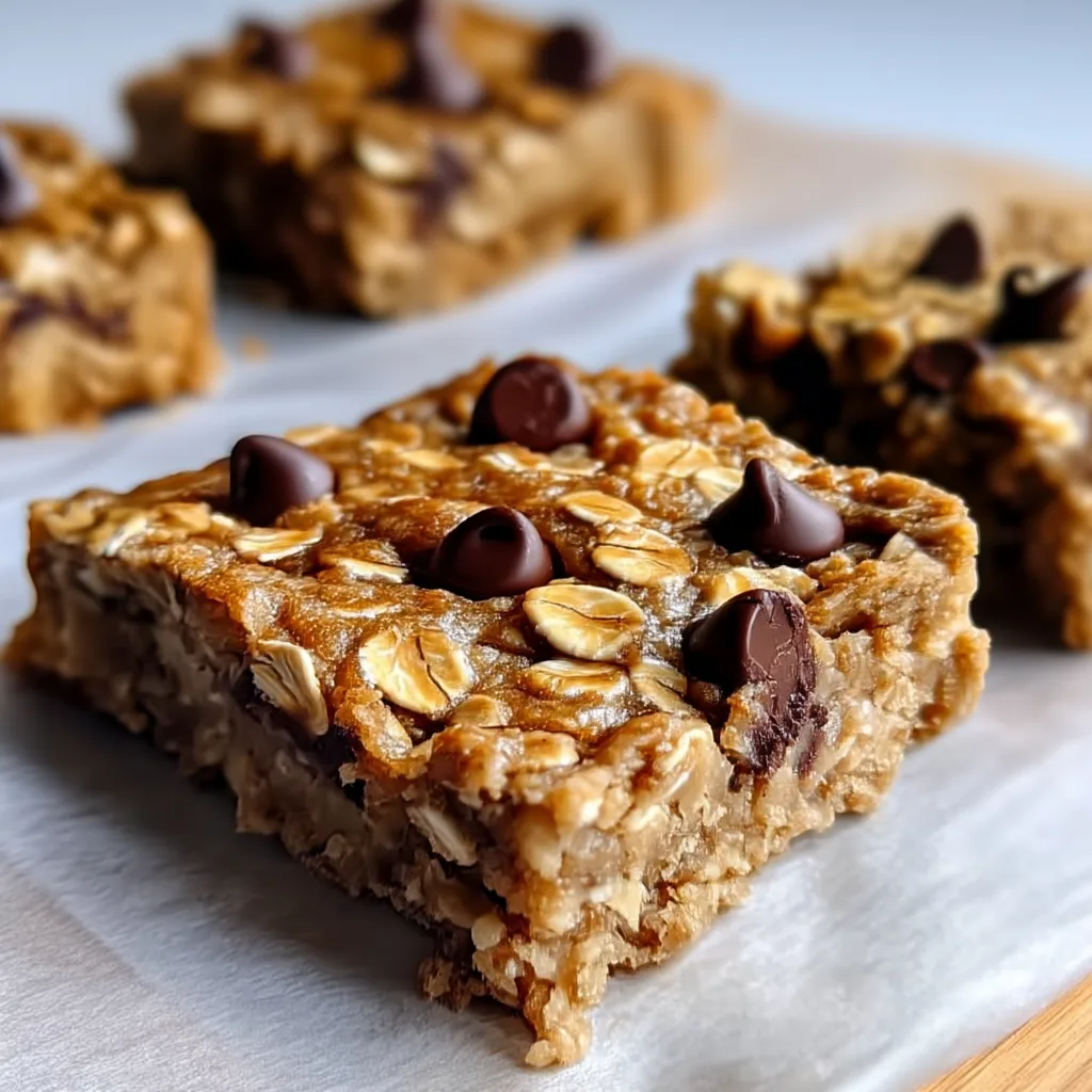 Soft Banana Brown Sugar Chocolate Chip Oat Bars