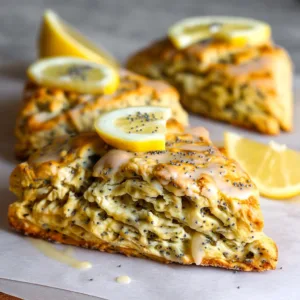 Lemon Poppy Seed Cottage Cheese Scones
