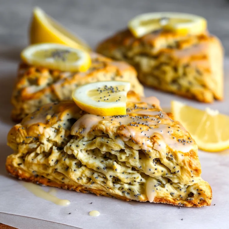 Lemon Poppy Seed Cottage Cheese Scones