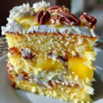 Lazy Amish Pineapple Cream Cheese Pecan Cake