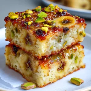 Banana Pistachio Yogurt Squares