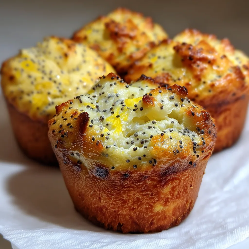 Cottage Cheese Lemon Poppy Seed Muffins