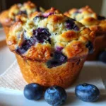 3-Ingredient Blueberry Oat Muffins