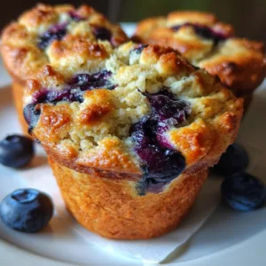 3-Ingredient Blueberry Oat Muffins