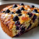 3-Ingredient Blueberry Oat Breakfast Cake
