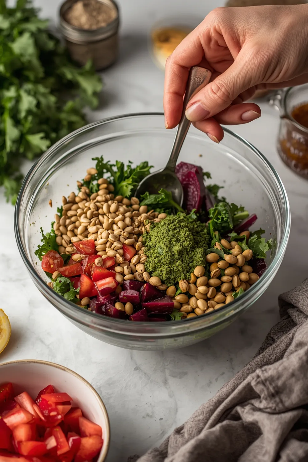 Irresistible Easy Kale and Beet Salad with Citrus Vinaigrette (4 Servings) 2 Easy Kale and Beet Salad with Pepitas and Citrus Vinaigrette
