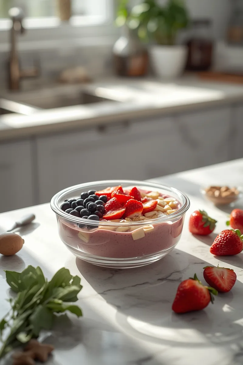 Strawberry Banana Smoothie Bowl – Healthy Breakfast Idea