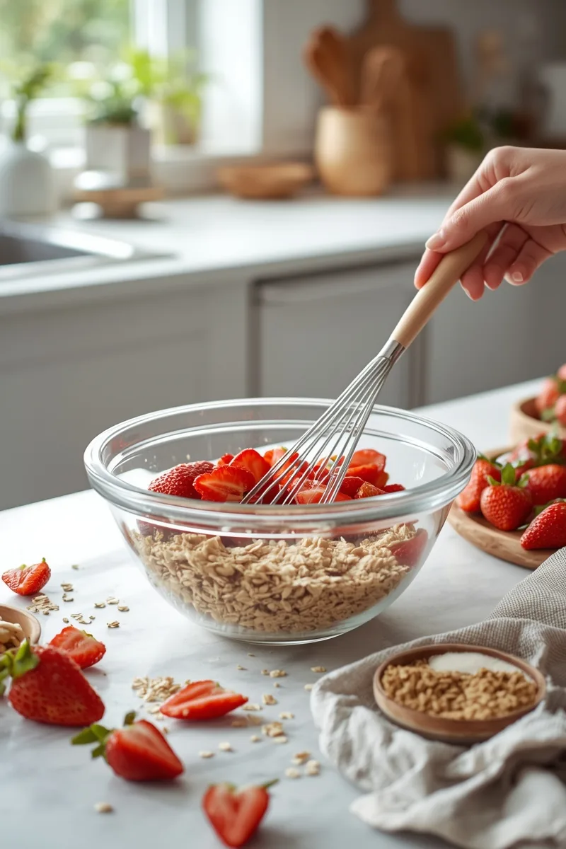 Strawberry Oatmeal Bars – Healthy Strawberry Dessert