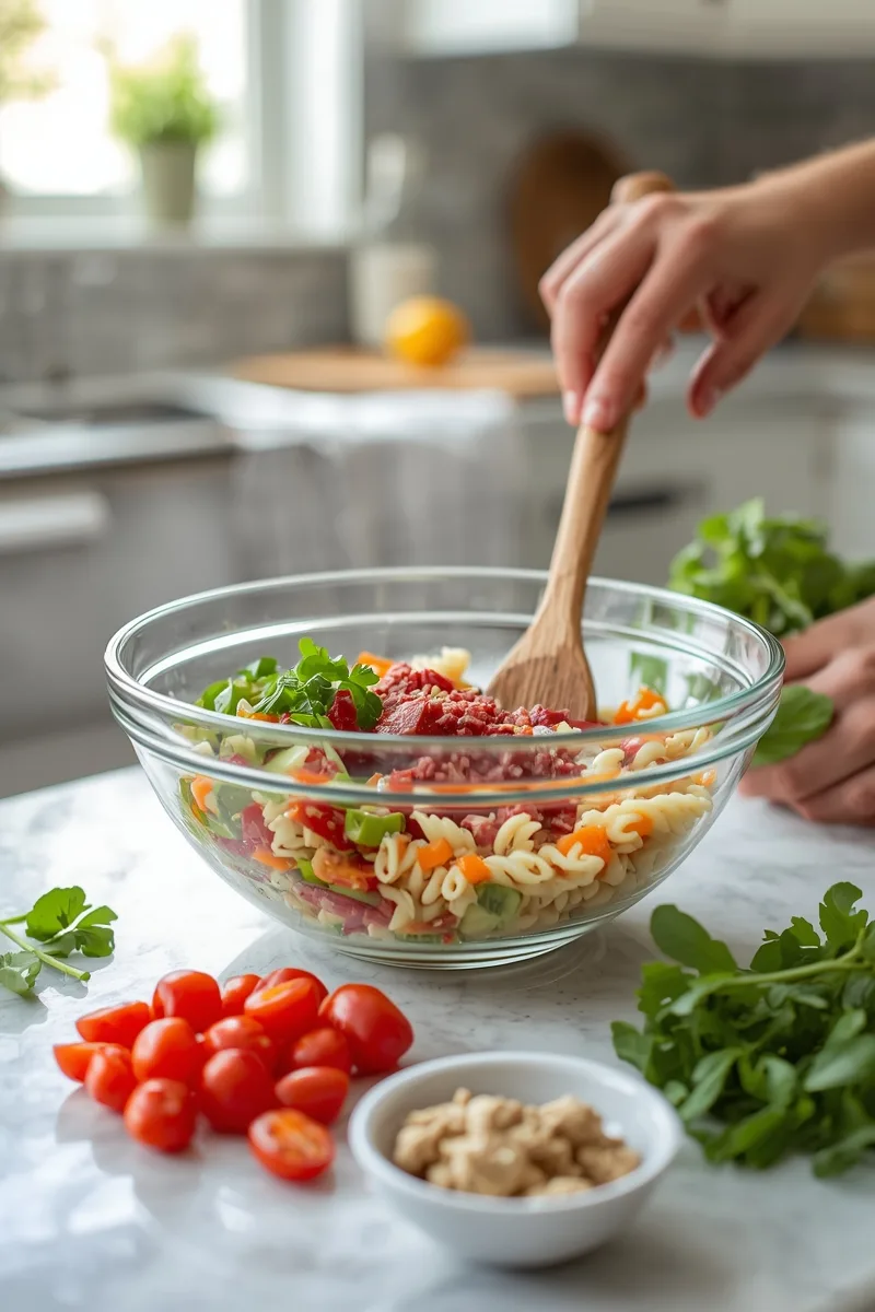 Delicious Easy BLT Pasta Salad Recipe – Perfect for Potlucks! 2 BLT Pasta Salad – Easy Summer Potluck Recipe