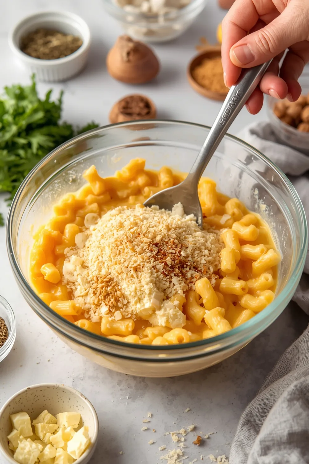 Easy Creamy Baked Mac and Cheese with Crispy Topping Recipe