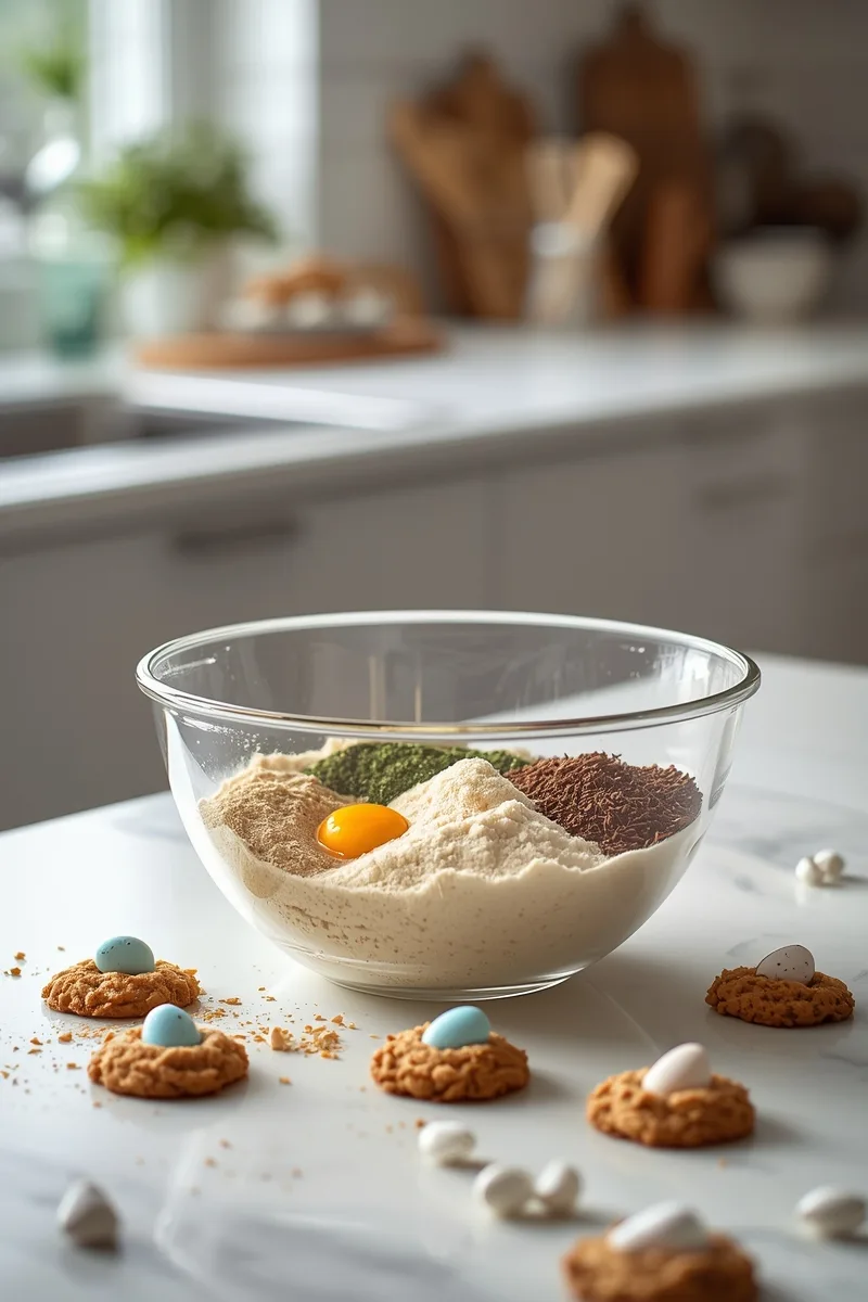 Easter Chocolate Nest Cookies