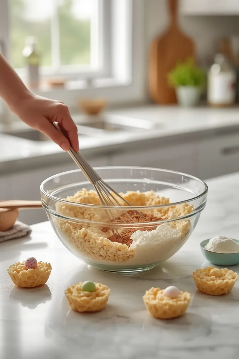 Easter Rice Krispie Nests