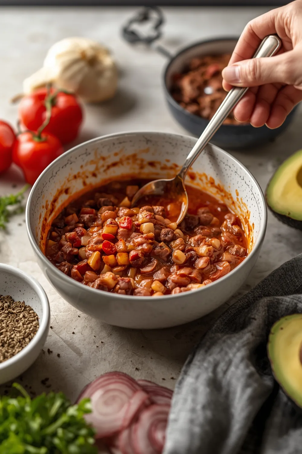 Comforting Easy Hearty Chili Con Carne with Spicy Beans (6 Servings) 2 Easy Hearty Chili Con Carne with Spicy Beans Recipe