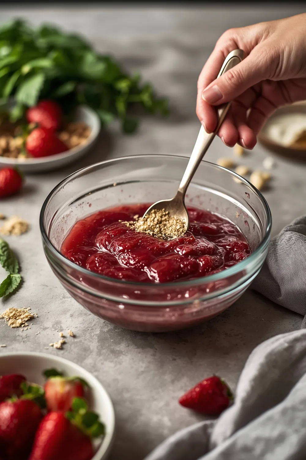Easy Rhubarb Compote with Fresh Strawberries Recipe