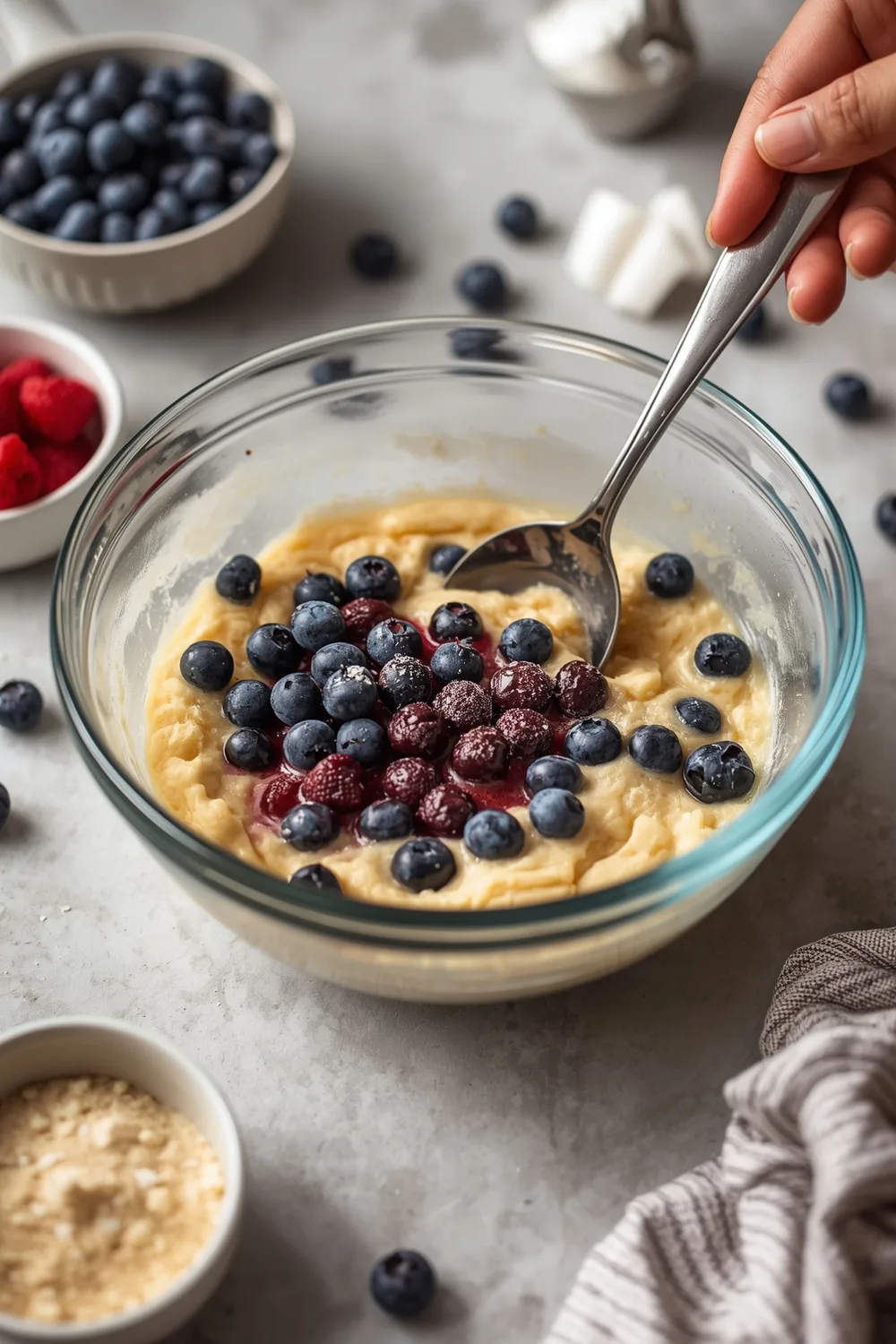 Easy Fluffy Blueberry Pancakes with Fresh Berries