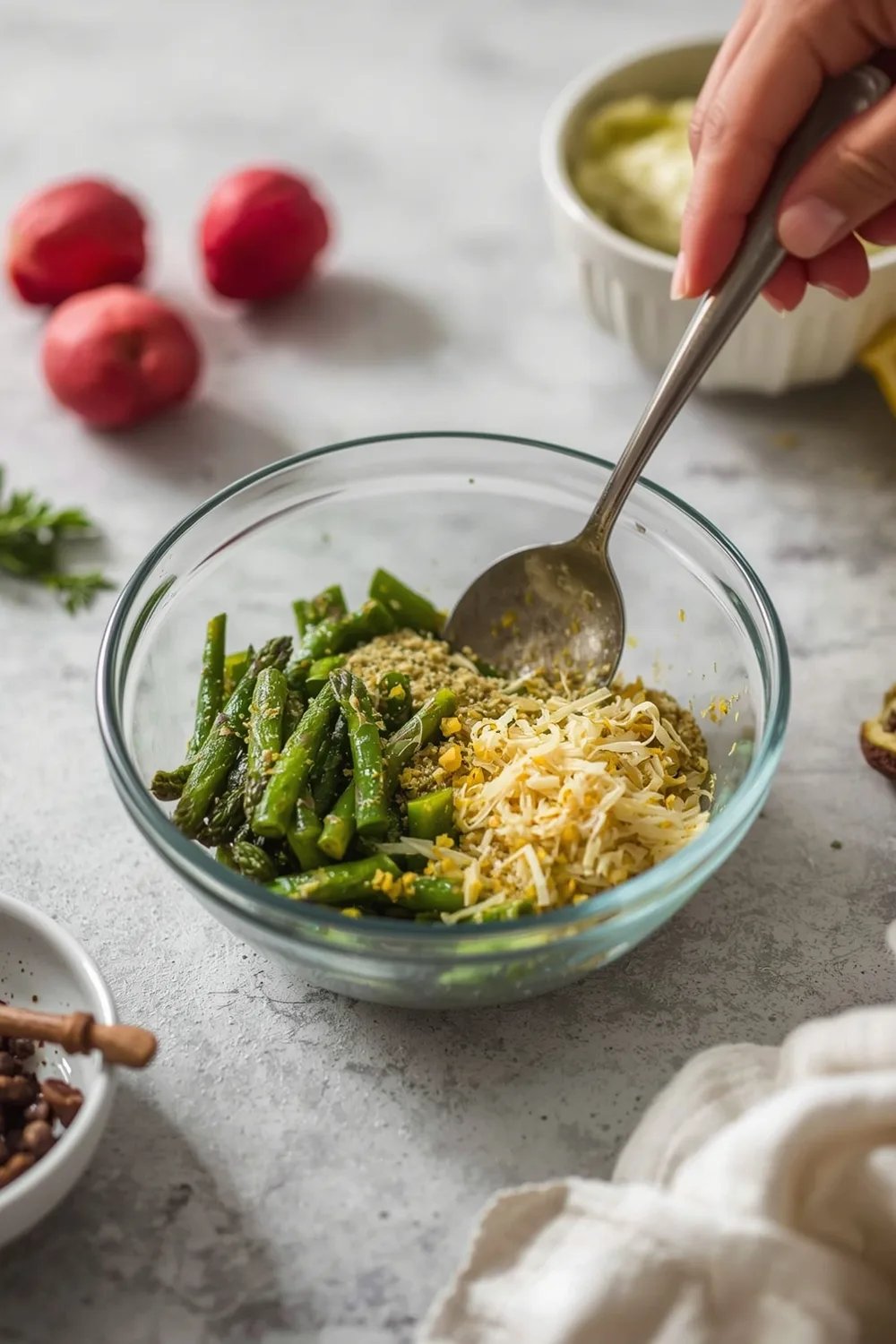 Garlic Parmesan Roasted Asparagus with Lemon Zest
