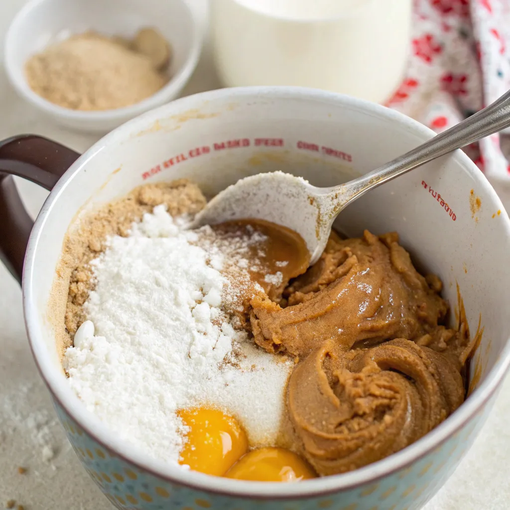 2-Minute Peanut Butter Mug Cake
